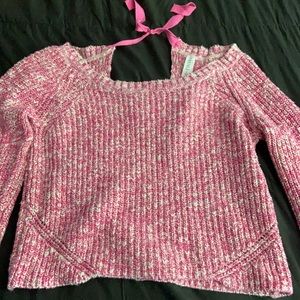 Aeropostale cut out back sweater